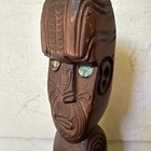 Vintage Hand Carved Figure Maori Tiki Warrior Oceanic Tribal Art Carving Nz