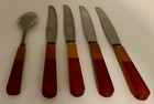 Vintage Two-toned Butterscotch Bakelite-handled Flatware Simichrome Tested
