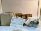Vintage Brass   Smoked Glass Ceiling Light Fixture     Nos  1993    New Old Stock