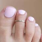 New Year Gift Solid Metal 925 Silver Adjustable Toe Ring White Gold Plated