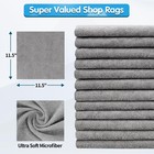 Fixsmith Shop Towels  Pack Of 100  Grey Microfiber Cleaning Cloth Bulk  Micro   