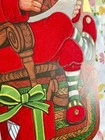 Vintage Christmas Santa Claus Die Cut Decoration Flocked Eureka Usa