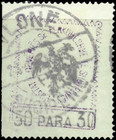 Savoystamps - Albania - 1913 - Type Written Value In Violet - Sc   30   31 -used