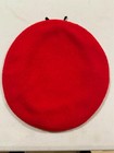 Bsa  Vintage Official Red Wool Beret  Size Medium  6 7 8     7 