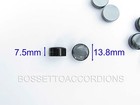Accordion Buttons Black Pearl 13 8x7 5  mm 