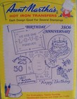 Vtg Aunt Marthas 3806 Hot Iron Embroidery Transfer Pattern Birthday Anniversary