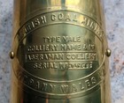 British Coal Mining Miner s Brass Lamp Lantern Wales Company Numbered 347615