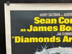 Original 1971 Diamonds Are Forever James Bond 007 Movie Poster 25 1 2 X 40 India