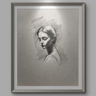 Original 8x10 Female Woman   s Portrait  Charcoal Sketch Drawing Study