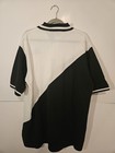 Vintage 90   s Ford Racing Embroidered Logo Split Black-white Polo Shirt Men   s Xl