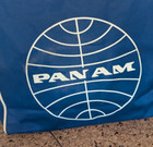 Pan Am Airlines Bag Vintage 1960 s Blue Nylon Crew Cabin Carry On American 12x10