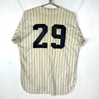 Vintage 1970s Rawlings Baseball Jersey Size 42 White Full Zip Pinstripe