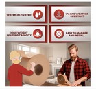 Xfasten Reinforced Gummed Kraft Paper Packing Tape 2 75  X 375 Feet 1 Roll