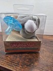 Wubbanub Elephant Pacifier Plush Detachable 0-6 Months Infant New   Sealed 