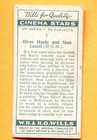 1937 Wills Cigarettes Cinema Stars 3rd Series Tobacco Card  7 Laurel   Hardy