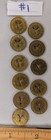 Eleven 1953 New York City  Subway Vintage Transit Tokens   1