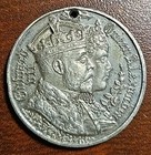1902 King Edward Vii Queen Alexandra Coronation Medal Antique
