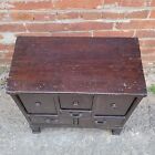 Antique Japanese Tansu Chest Tea Box Vtg Wooden Storage Cabinet Drawers Cubby