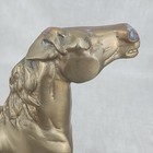 Vintage Rustic Handmade Brass Horse 10  Length Figurine 4 7 Lbs  read