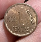 Lithuania Km79 1 Centas 1936 Aunc