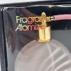 Vintage Pink Frosted Glass Brass Perfume Bottle Fragrance Atomizer New In Box