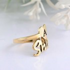 Adjustable Custom Name Ring With Heart In Silver Customized Jewelry gift For Her