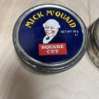 Vintage Mick Mcquaid Tobacco Tin Pair Square Cut Irish Advertising