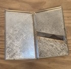 Vintage Colibri Gold Tone Cigarette Case Mother Of Pearl Style Card Holder