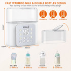 Baby Bottle Warmer  9-in-1 Fast Baby Food Heater   Defrost  Double Bottle Warmer