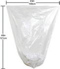 45-48 Gallon Clear Trash Can Liners - 43  X 48  - High Density Garbage Bags -   