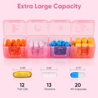 Fullicon Extra Large Weekly Pill Organizer 4 Times A Day  Xl Large Pill Box  7 D