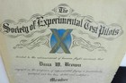 1958 Dana M Brown Society Of Experimental Test Pilots Membership Certificate  