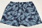 Kirkland Signature Men s Stretch Swim Shorts  Blue Leaves  Size M