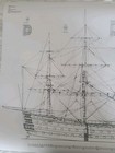 Hms Victory Ship Model Plans Full Set Printed 17in X 11in