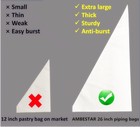 Ambestar Xxl 26in Pastry Bags Disposable  100 100 Pcs 26 Inch Piping Bags 