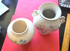 Vtg Pair Of Matching Patterned Floral Porcelain Vases