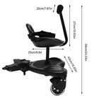 2-in-1 Stroller Board Glider Child Board W saddle Seat For Pushchair Buggy