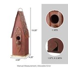 13 25  H Wood Hand Painted Distressed Garden Birdhouse Hanging Bird House For   
