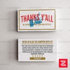500 Thank You For Your Purchase Seller Business Cards 16pt Gloss Or Matte