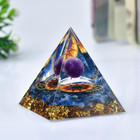 Amethyst Crystal Sphere Orgonite Pyramid Obsidian Chakra Energy Orgone Stone Usa