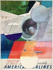 1959 American Airlines 707 Jet Flagships Vintage Travel Poster Wall Art