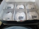 Miller Lite 12oz Beernament Holiday Christmas Ornament Set Of 6 With Gift Box