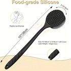 Long Handle Silicone Back Scrubber  Double Sided Bath Body Brush For Shower Men