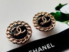 4 Chanel Steel Stamped Cc Black Gold Round Button 20mm Set Of 4