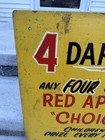 Vintage Carnival Game Sign Dart Apple Hand Painted Amusement Park