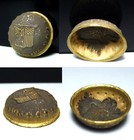Five Forks Va Civil War Relic Ny New York State Seal Coat Button Face With Gilt