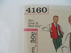 Vtg Simplicity Pattern  4160 Men s Vest Shirt Uncut Chest 36  Neck 14 1 2 