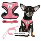 Cat Or Dog Harness And Leash Set For Walking Adjustable Soft Vest Sz M-l-xl