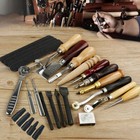 Leather Craft Tools Punch Kit Stitching Carving Sewing Working Skiving Knife Usa