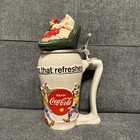 Coca-cola Stein Santa And Elves 1994   the Pause That Refreshes  With Coa